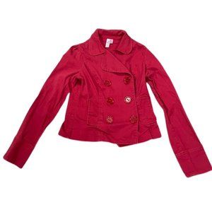 Dolled Up medium red trench coat jacket